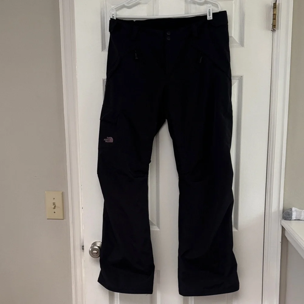 The North Face Women’s TNF Black Snow Pants Large Waterproof Ski Snowboard - Picture 2 of 8